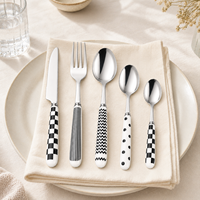 Ensemble de fourchettes à dîner en acier inoxydable avec manche en céramique, finition miroir, SS410, qualité alimentaire, pour hôtel, restaurant, restauration, vente en gros