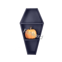 Décoration d'intérieur gothique pour Halloween, étagères murales flottantes en forme de cercueil en bois peint, personnalisées, durables, pour la fête des pères, Noël