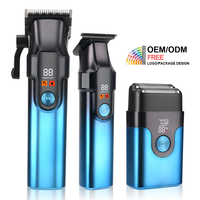 Tondeuse à barbe professionnelle Pritech pour hommes, machine à couper les cheveux sans fil, tondeuse électrique professionnelle, ensemble de tondeuses à cheveux