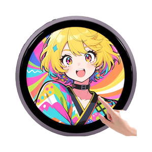 Pin Electrónico Divertido con Pantalla IPS, Material que Permite Transferir Fotos/<span class=keywords><strong>GIF</strong></span>/Vídeos, Botón Táctil, Ideal para Mochilas - Product Image 1