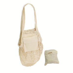 Custom Logo Hot Selling Reusable Fruit Vegetable Grocery Produce Tote Cotton <b>String</b> Mesh Net Shopping <b>Bag</b> With Long Handle - Product Image 3