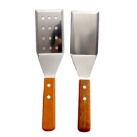 Spatule de retournement en acier inoxydable pour griller, cuire, pâtisserie, gaufrées, grilles, pizzas