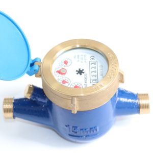 Roue rotative à palettes en laiton personnalisable OEM 15E ~ 50E Protection IP68 R160 Compteur d'eau à jet multiple à cadran sec - Product Image 1