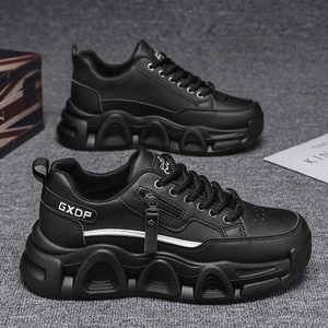 Men's <b>Shoes</b> 2025 Autumn New Fashion Mesh Upper Thick-Soled Running <b>Shoes</b> Daily Youth Outdoor <b>Height</b> <b>Increasing</b> Solid Color - Product Image 3