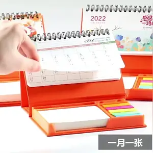 New Arrived Manufacturing Custom Tear-off Desk Calendar With Memo Sticky Note Pad Set