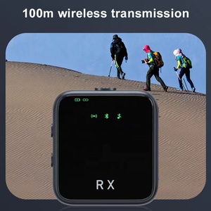 Mini equipo de transmisión en vivo, micrófono Lavalier inalámbrico para Vlogger, grabación de <span class=keywords><strong>Audio</strong></span> y vídeo, entrevista en vivo - Product Image 2