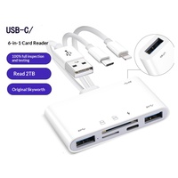 Lecteur de cartes USB Type-C 3-en-1 compatible avec les cartes SD pour ordinateurs portables et appareils mobiles - Accessoire numérique multifonction