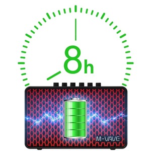 Amplificateur de guitare/basse portable M-VAVE SP100 avec 9 voix, 16 effets, batterie rechargeable, enregistrement OTG, haut-parleur BT sans fil - Product Image 6
