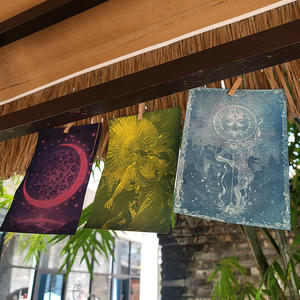 Ensemble de papier d'impression A5 thème étoiles et lune bleu, papier à motifs soleil, papier coloré à thème étoiles et lune, matériel de loisirs créatifs - Product Image 1