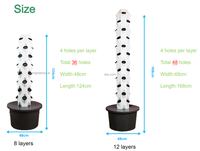 Système de culture hydroponique vertical à 8 niveaux pour plantes d'intérieur, avec barre lumineuse LED pour légumes à feuilles vertes, gain de place