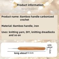 Aiguille à manche en bois de haute qualité accessoires de tressage à Double tête crochets éclairés fil aiguille à Crochet