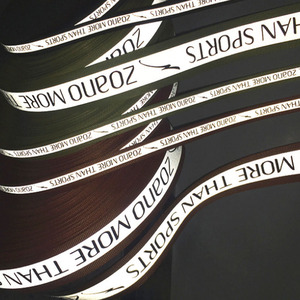 Logotipo impreso personalizado de alta tenacidad, polipropileno, poliuretano recubierto que brilla <span class=keywords><strong>en</strong></span> la oscuridad, correas reflectantes, rayas, correa para el hombro - Product Image 2