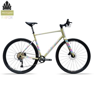 Vélo de route HULDABIKE Huludah Fire Fox en alliage d'aluminium avec guidon plat, 9 vitesses, freins à disque doubles, fourche à ressort hydraulique, câblage interne - Product Image 1