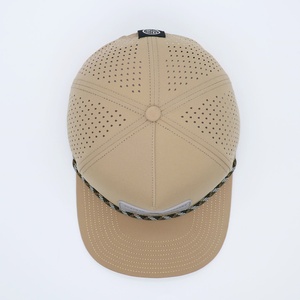 หมวกเบสบอลทรงสปอร์ต 5 ชิ้นส่วน ดีไซน์ทันสมัย กันน้ำ พร้อมเชือกตกแต่ง  โลโก้ป้ายยางแบบกำหนดเอง ปีกโค้ง - Product Image 6