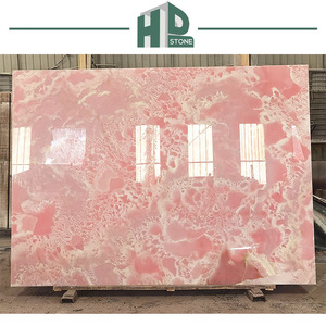 หินอ่อนโอนิกซ์สีชมพูขัดเงาหรูหราสำหรับตกแต่งผนังพื้นเคาน์เตอร์ - Product Image 5