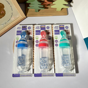 도매 BPA 프리 아기 음식 과일 피더 실리콘 스퀴즈 병 스푼 유아용 스퀴즈 스푼 피더 - Product Image 3