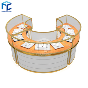 Cổ kính lớn Led trang sức Showcase hiển thị tủ lưu trữ với khóa cong trang sức giới thiệu tùy chỉnh được thực hiện tại Trung Quốc - Product Image 1