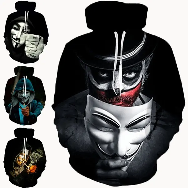 Horror Movies High Quality Oversize Pullover 3D Printed Hoodies for Men 2021 New Cool Fashion Casual 3D Printed Hoodies From Men