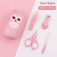4 en 1 Coupe-ongles pour bébé Ciseaux Lime Pince à épiler Manucure Pédicure Kit Baby Nail Care Grinder Tool Kit Set