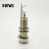 Sangle arrière verrouillable prise de guitare basse boîtier d'amplificateur de type fendu trou de connexion de prise de sortie de Tube fileté à double canal