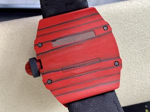 Reloj Mecánico Luminoso a Prueba de Agua de Súper Calidad, Movimiento Tourbillon de Fábrica BBR, RM27-03 NTPT, Esqueleto de Carbono Rojo - Product Image 5