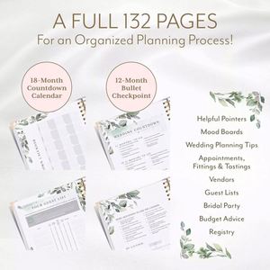 Custom Logo Gold Foil Printing Luxury Eco-Friendly A5 Spiral Planner Notebook With 80 <b>Sheets</b> for Wedding Guests - Product Image 2