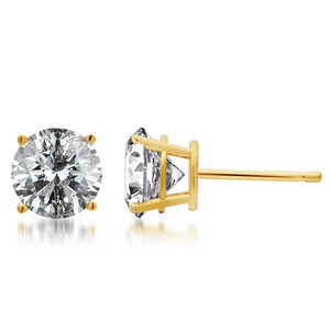 Exquisitos Pendientes de Diamantes Cultivados en Laboratorio de Oro Blanco y Rosa de 10K para Mujer, Elegantes y Modernos, Regalo de Boda, Joyería - Product Image 3