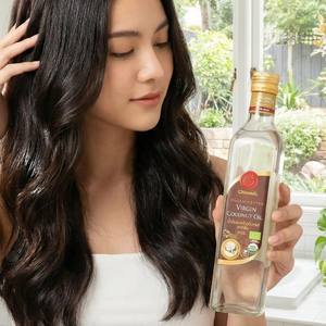 Aceite de Coco Virgen Orgánico Chiwadi 500ml. Rutina Diaria con Aceite de Coco para Reparar el Cabello Dañado, Aceite de Coco Comestible, No Tóxico, para Belleza - Product Image 1