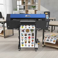 Dukungan Seumur Hidup 40cm 60cm I1600 I3200 2400dpi CMYKW Vinyl PP Pembungkus Gelas Kertas Stiker Transfer UV DTF Printer Label Baru