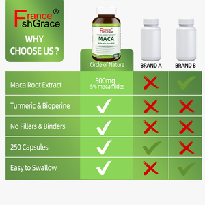 อาหารเสริมมาคา500มก. สำหรับผู้ชายและผู้หญิงสารสกัดจากสมุนไพรธรรมชาติช่วยเสริมความแข็งแรงเป็นพิเศษสำหรับดูแลสุขภาพ - Product Image 3