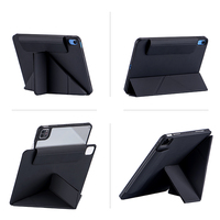 Étui pour tablette intelligente ultra-mince pour iPad Pro 11 Air 5th & 4th Generation Clear Transparent Soft TPU Cover avec coque arrière