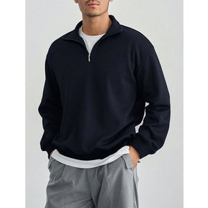 <span class=keywords><strong>Sweat</strong></span>-shirt à fermeture éclair en molleton 100% coton pour <span class=keywords><strong>homme</strong></span>, nouvelle arrivée, personnalisé, uni, vêtements de sport pour <span class=keywords><strong>homme</strong></span>, <span class=keywords><strong>sweat</strong></span>-shirt à fermeture éclair quart - Product Image 1