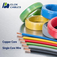 Câble électrique BV en cuivre massif avec gaine PVC, codé par couleurs, pour bâtiment, alimentation automobile, installation de chauffage aérien résidentiel
