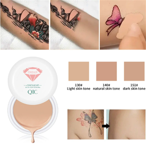 QIC Foundation Soft Skin Whitening Hidratante Impermeable Crema a prueba de sudor Dark Circle Acne Spot Cover Corrector Textura ligera - Product Image 6