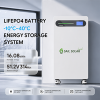 Batterie solaire au lithium LiFePO4 mobile SAIL SOLAR 51,2 V 314 Ah 16 kWh pour usage domestique et commercial