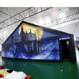 Château Gonflable Géant d'Halloween avec Crâne, Fantôme et Citrouille – Décoration Extérieure pour Fêtes et Événements – Accessoire Photo et Boutique Éphémère - Product Image 5