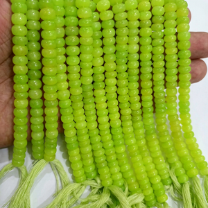 Perles de chalcédoine verte naturelle, rondes, lisses, 8 mm, vendues par brin de 8 pouces de long - Product Image 1