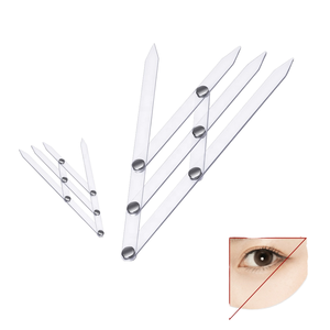 Regla Reutilizable para Cejas, Herramienta de Medición Permanente, Guía para Microblading, Esténcil, Herramientas de Maquillaje, Plástico y Acero Inoxidable - Product Image 1