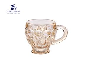 Tazza in Vetro Elettroplaccato da 184ml per Tè e Caffè, Vendita all'Ingrosso, Bicchiere Senza Stelo Color Ambra per Acqua - Product Image 5