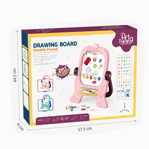 Tableau de dessin personnalisé double face avec accessoires variés, tableau noir et tableau blanc rotatif vertical - Product Image 5