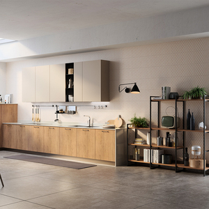 Meubles de cuisine modernes préfabriqués en MDF et mélamine avec charnières et robinet pour centres commerciaux et hôpitaux - Product Image 6