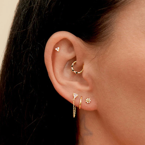 Boucles d'oreilles CANNER pour femmes en argent sterling 925 véritable, micro-incrustées de zircon, pour piercing nasal ou cartilage, bijoux - Product Image 3