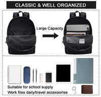 Mochila Oxford 900D Resistente al Agua con Carga USB para Portátil de 15.6 Pulgadas, Mochila Escolar y de Viaje, Logotipo Personalizado Disponible