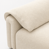 Canapé modulaire en velours côtelé personnalisable 2-3 places, garnissage en éponge, design moderne, accoudoirs larges et évasés pour appartement ou hôtel