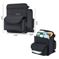 Boîte à mouchoirs pour voiture, organisateur de rangement multifonction pour siège arrière avec porte-gobelet et boîte de rangement pour console centrale, doté de crochets