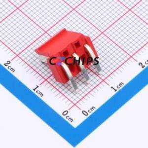 A396E1W1-2R3P12 Wire-to-Board Pin Header Bent Lead Through Hole,P=3.96mm Connector 1x3P 3.96mm Right Angle Insert VH - Product Image 2