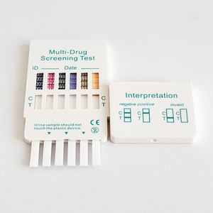 <span class=keywords><strong>Test</strong></span> urinaire rapide multi-drogues DEEPBLUE à 6 paramètres pour la prévention de l'abus de drogues, cassette de <span class=keywords><strong>d</strong></span>épistage pour les tests <span class=keywords><strong>d</strong></span>'embauche en entreprise - Product Image 2