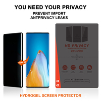Großhandel Großpackung 0,18mm HD EPU Hydrogel HD Sichtschutzfolie Selbstheilende Anti-Spy Displayschutzfolie für Smartphones