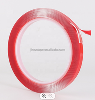 Cinta de espuma acrílica transparente de película roja cinta de doble cara cinta adhesiva de espuma impermeable de doble cara