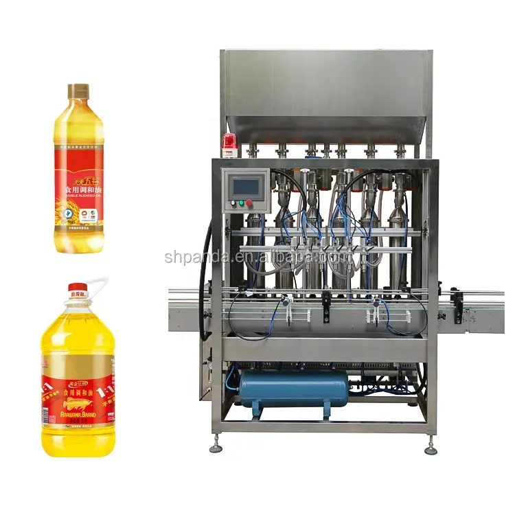 Máquina de enchimento de óleo de palma automática, máquina de enchimento de óleo comestível com tela de controle de siemens